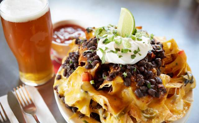 Nachos and Beer at Porcupine Pub & Grille