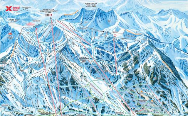 Map of Snowbird frontside trails