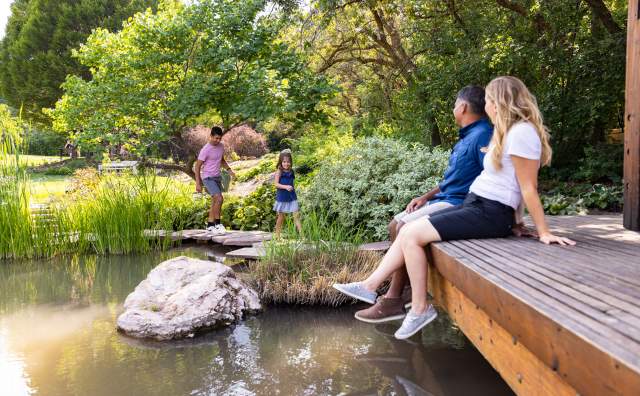 Image of a family at Red Butte Garden