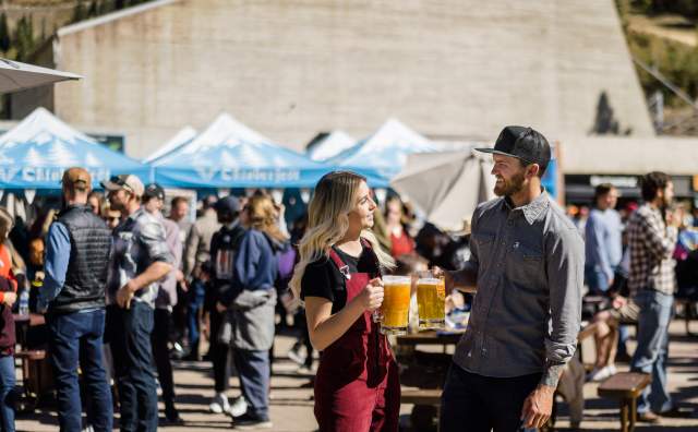 Couple at Snowbird's Oktoberfest