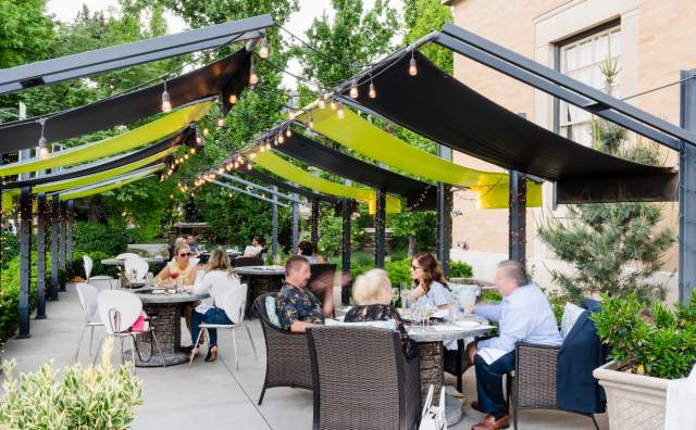 Image of people eating at a patio is Sugarhouse