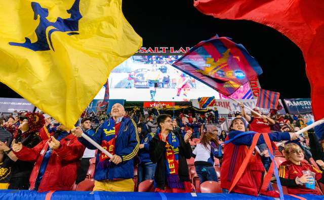 Fans at a REAL Salt Lake Game