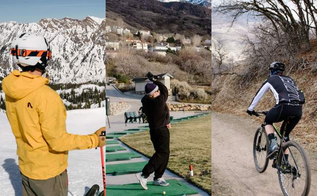 Ski Golf and Bike in the spring