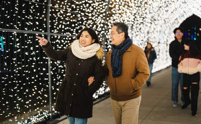 Tracy Aviary Lightwalk - Couple