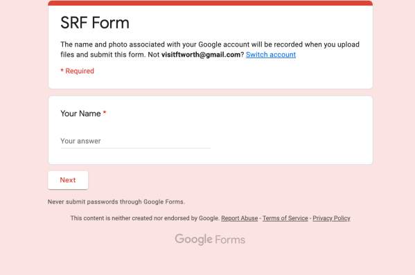 SRF Form