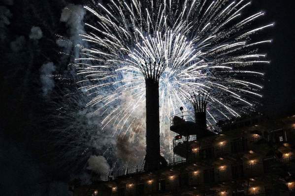 Fireworks over River