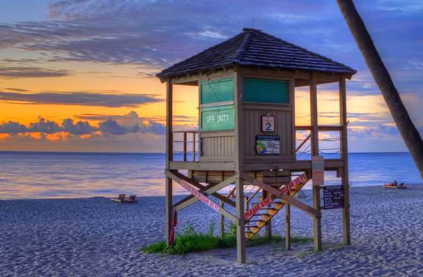 Life Guard Hut On Beach
