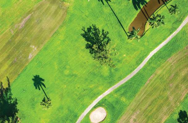 Aerial view of Hollywood Beach Golf Resort in Tamarac, FL