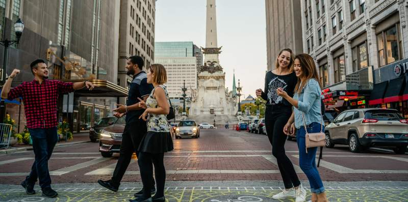 Monument Circle is the ultimate backdrop for urban adventures