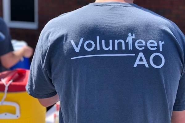 the back of a volunteer Auburn-Opelika shirt