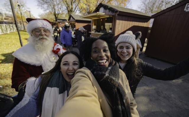 Group with Santa at Holiday Market