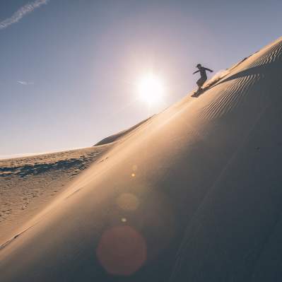 Boarding the dunes