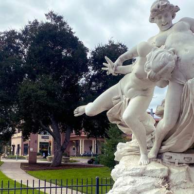 Atascadero Wrestling Bacchantes Statue Sunken Gardens