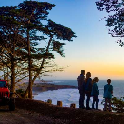 Family overlooking Ragged Point