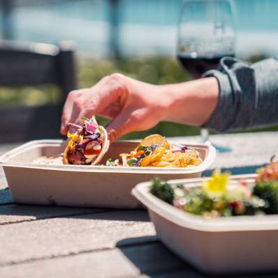 Outdoor Eating at Hearst Ranch Winery in San Simeon