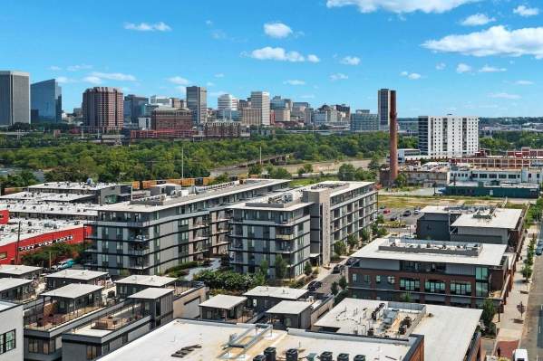 Manchester neighborhood and skyline