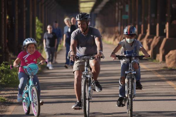 Family biking