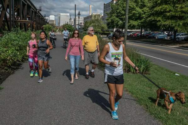 People walking