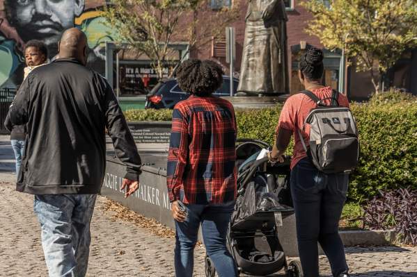 People walking by the Maggie L. Walker National Historic Site