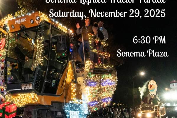 Sonoma's Annual Lighted Tractor Parade