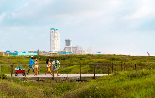 Family on Boardwalk