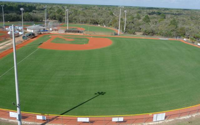 Aerial View of Baseball Field - Centennial Park