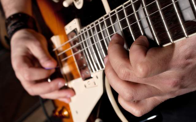 Close Up of Guitar Playing