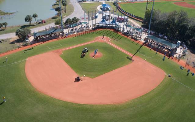 Aerial view of Snowbird Baseball Classic 2022
