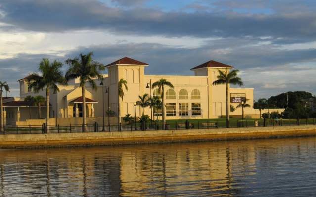 View of Charlotte Harbor Event and Conference Center from the waters of the Peace River