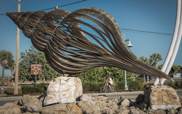 Shell Sculpture at the Englewood Beach Roundabout