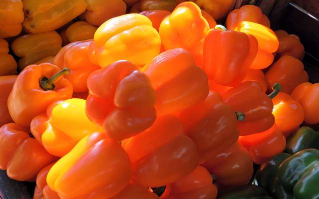 Fresh Peppers in the Sun at Englewood Farmer's Market