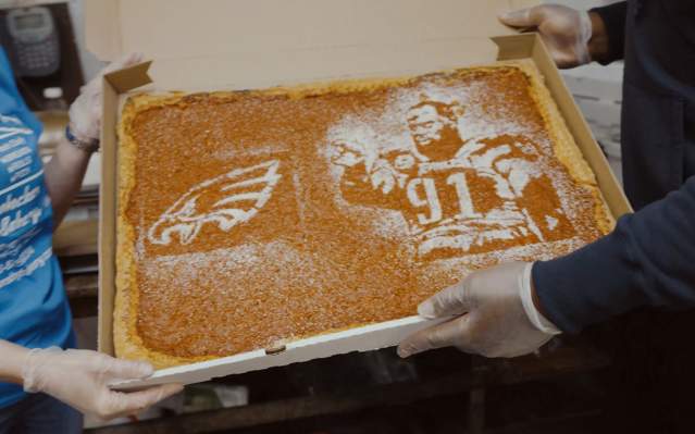 Eagles Tomato Pie at Conshohocken Italian Bakery