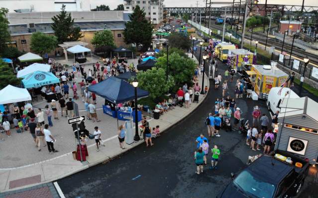 Drone photo of Lansdale First Friday
