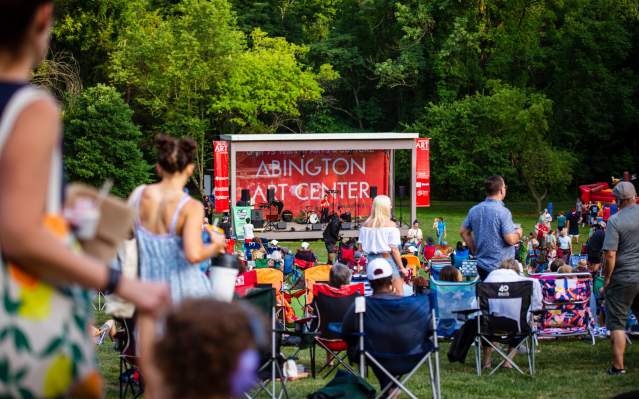 Audience view of Abington Art Center Concert Series