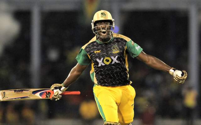 CPL Cricket Player celebrating