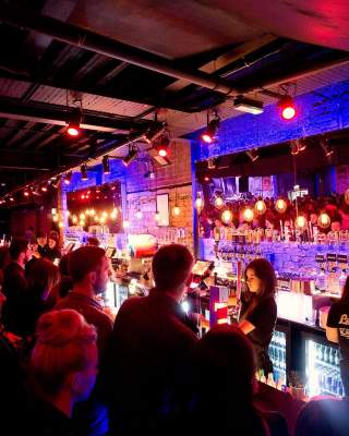 crowds at The Limelight bar in Belfast, a live music and night club