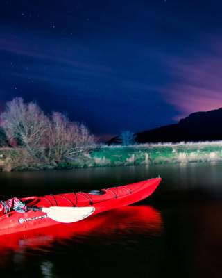 night time canoeing on the River Roe, Limavady