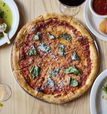A pizza from Bar Torino in Easton, PA