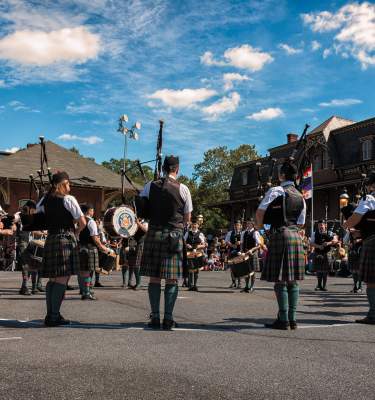 Bagpipers at Celtic Classic Highland Games & Festival in Bethlehem, Pa.