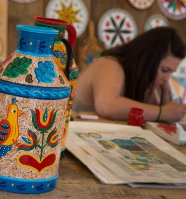 Hand painted crafts at the Kutztown Folk Festival