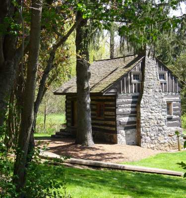 The Lynford Lardner Log Cabin in Allentown, Pa.