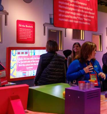 A group explores the Crayola Experience in Easton, Pa.