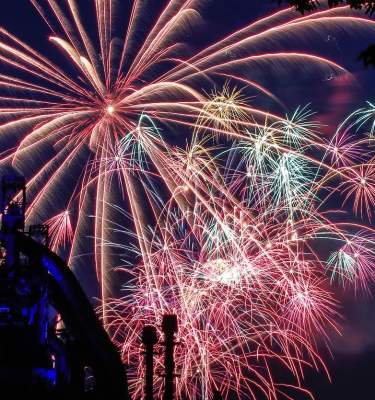 Fireworks over SteelStacks in Bethlehem, PA