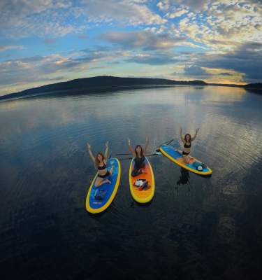 Stand Up Paddle Board Yoga by Miss Melanie Yoga in Lehigh Valley, Pa.