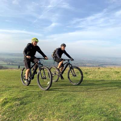 Cyclists on the South Downs Way