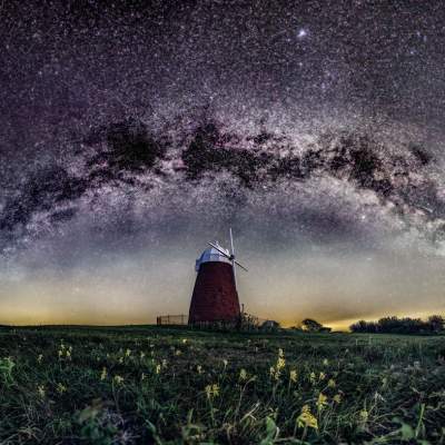 Milky Way above Halnaker Windmill