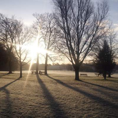 Oaklands Park in Chichester where a weekly Park Run is held each Sunday