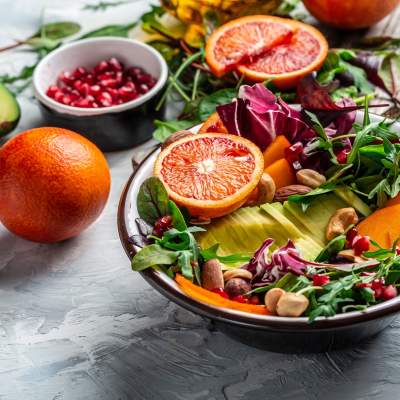 Fall Harvest Salad with Honey-Mustard Vinaigrette