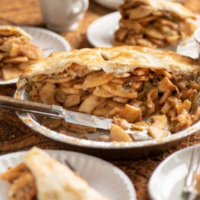 New Mexico Apple Pie with Green Chile and Pine Nuts