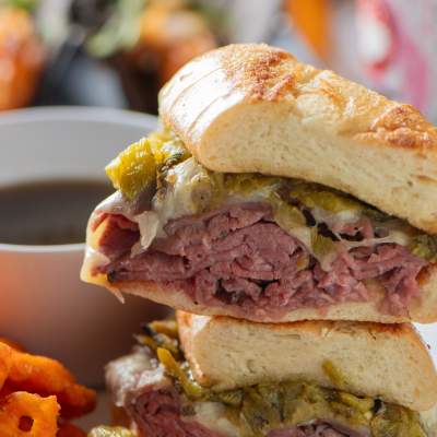 Frenchie's Dips and Tots Hatch French Dip